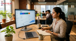 Digital marketing specialist analysing search queries and SEO data to understand search intent.